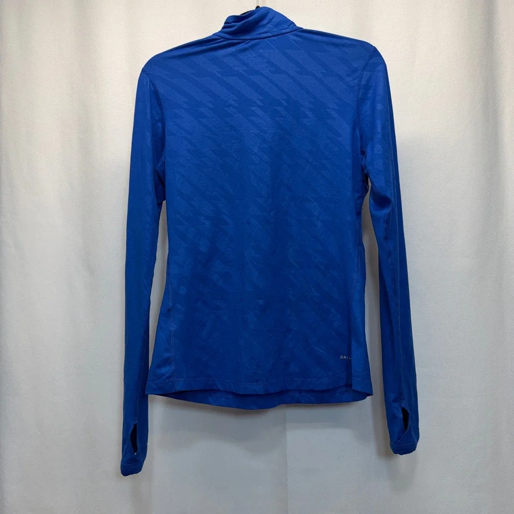 Duke Blue Devils Nike 1/4 Zip Pullover Womens Small Blue Dri-FIT Thumbholes NCAA